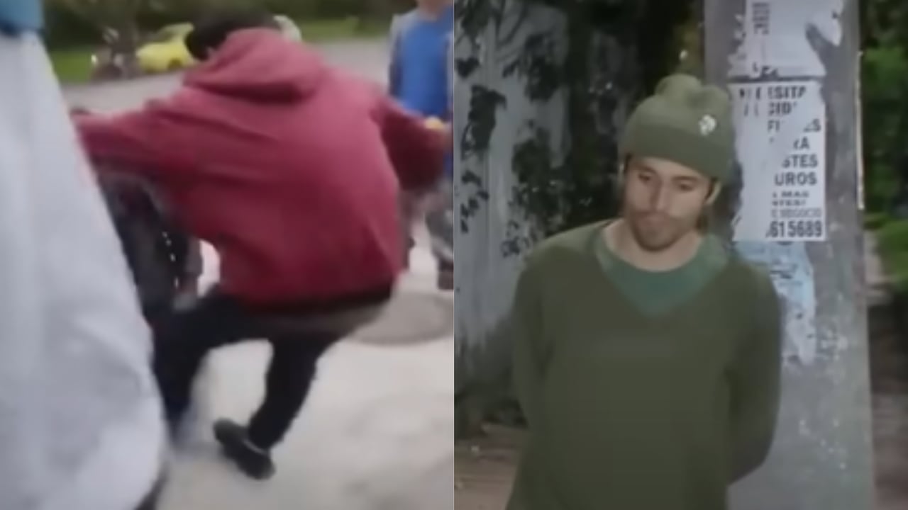 El joven fue captado en videos agrediendo al presunto sicario.
